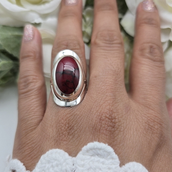 ❤️ JASPER STERLING SILVER RING - Picture 4 of 9